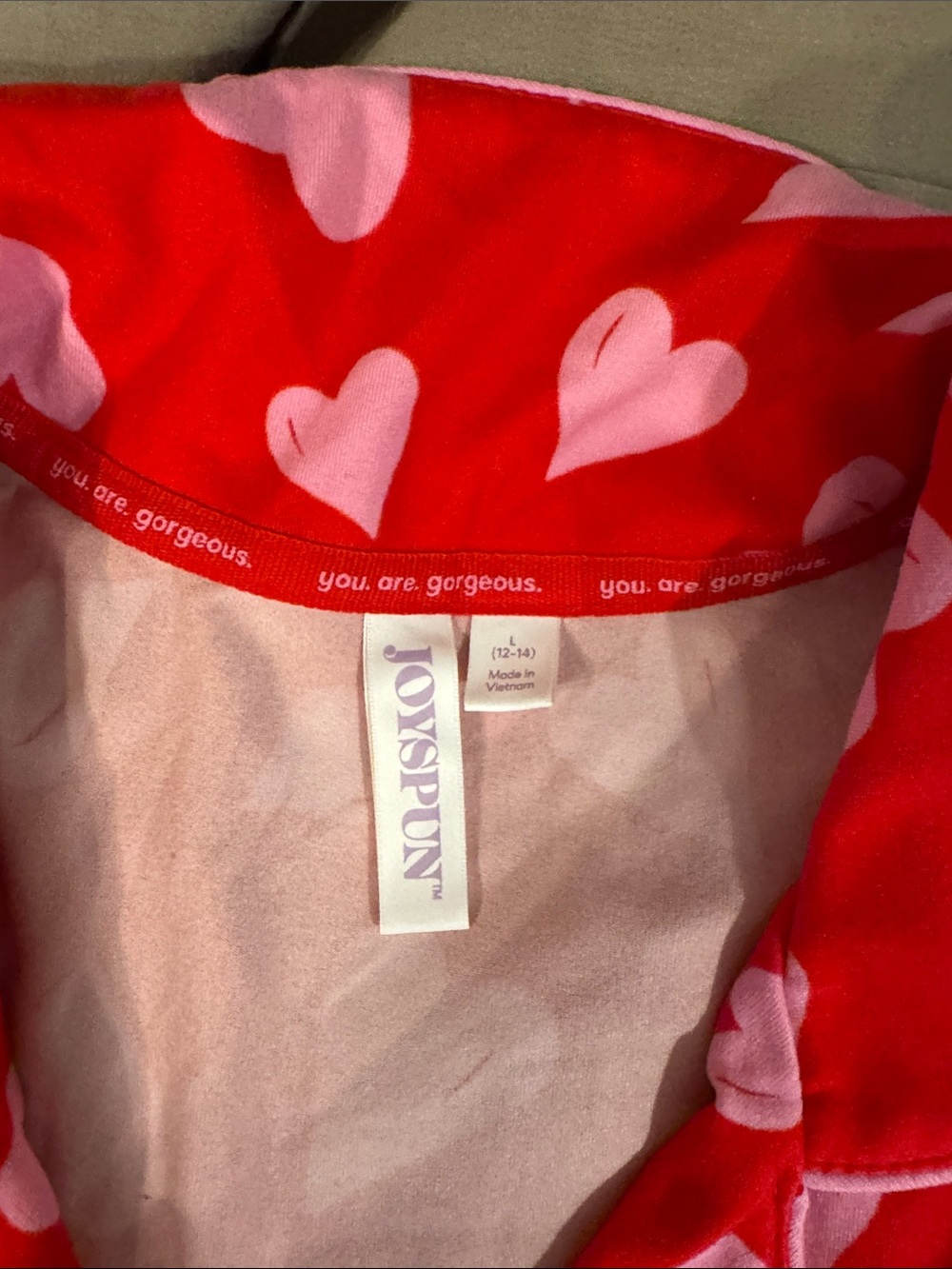 Women’s Red Heart-Print Short-Sleeve Pajama Set - Picture 2 of 2
